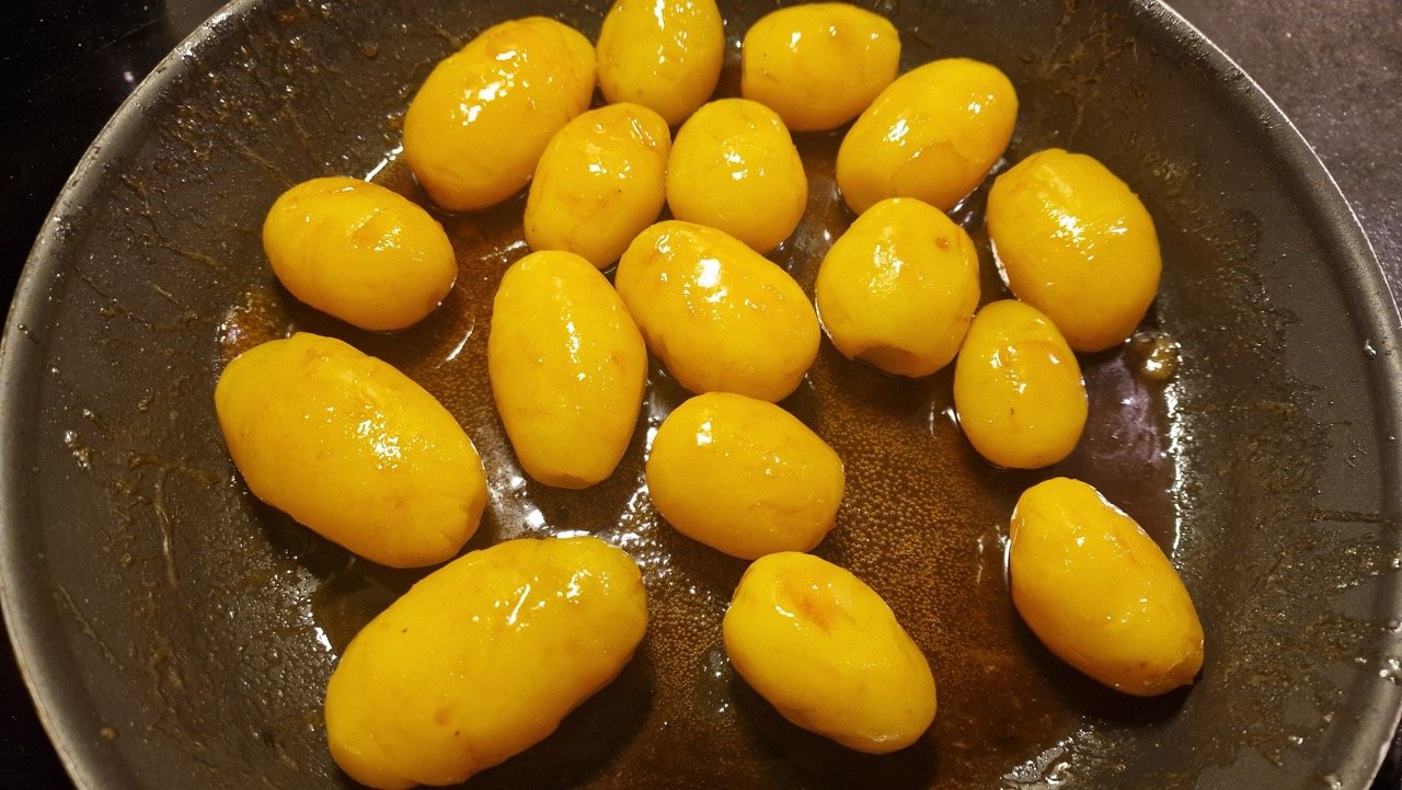 brunede kartofler