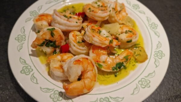 Gambas al ajillo med rejer, hvidløg og chili i olivenolie