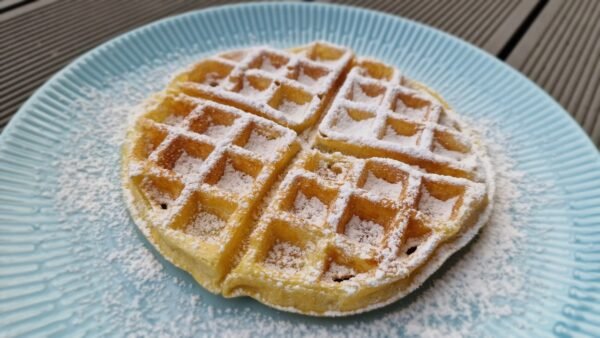 Belgisk vaffel med flormelis til opskriftskortet